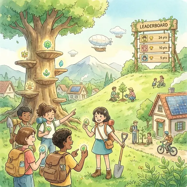 Create eco-friendly challenges with friends